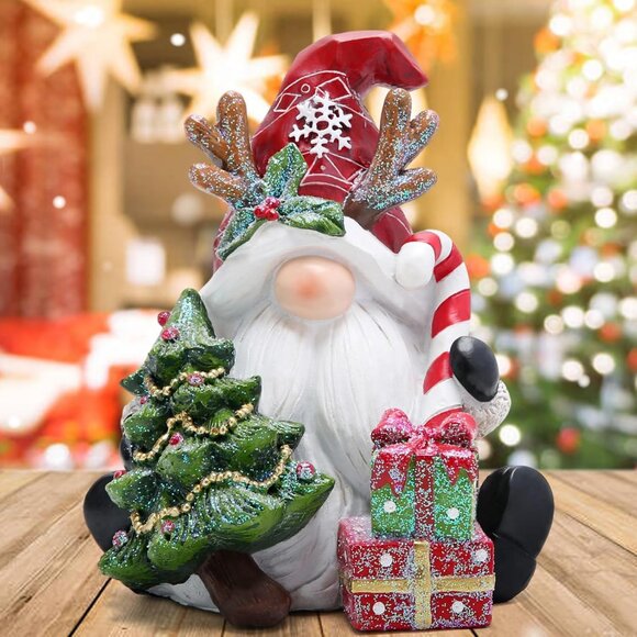 Christmas Gnome Decor Winter Table Swedish Tomte Elf Dwarf Figurines Decor - Picture 3 of 7